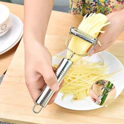 2 in 1 Stainless Steel Julienne Vegetable Peeler