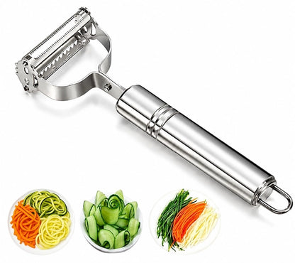 2 in 1 Stainless Steel Julienne Vegetable Peeler