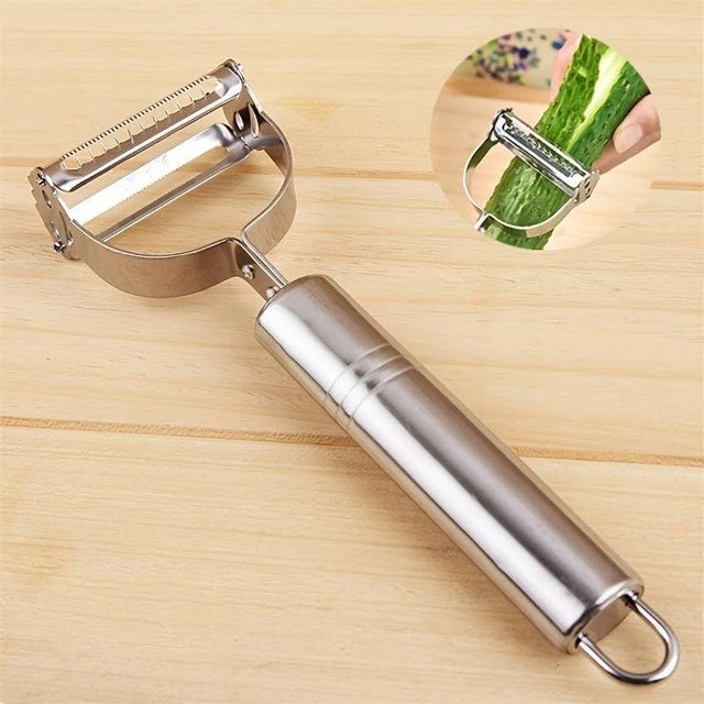 2 in 1 Stainless Steel Julienne Vegetable Peeler